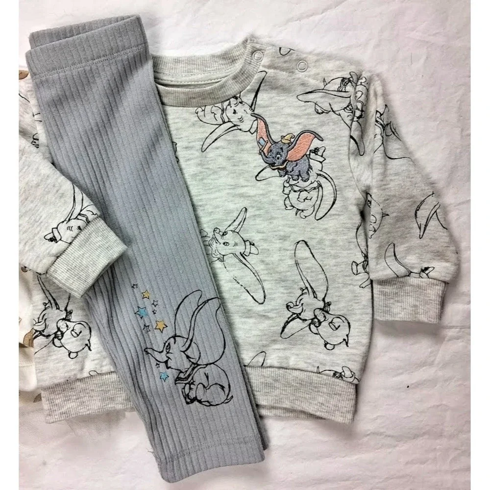 Disney Baby Girl 6 8 Mos Outfit Lot Winnie The Pooh Dumbo Minnie Sleeper Dress